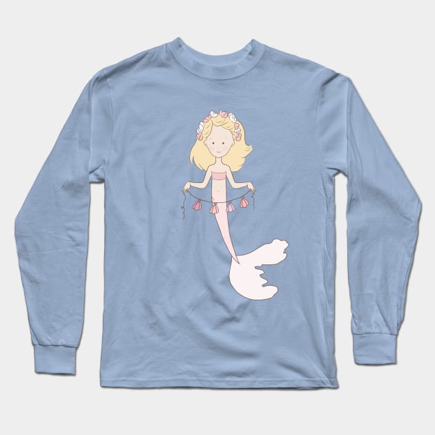 Mermaid Garland Long Sleeve T-Shirt by littlemoondance